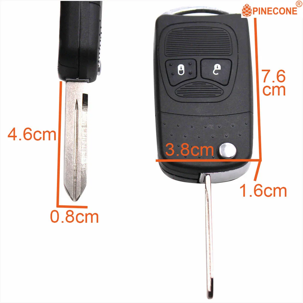 PINECONE для Chrysler Aspen Pt Cruiser Dodge caliber Dakota Durango Jeep дистанционный ключ модифицированный Автомобильный Брелок чехол для ключей
