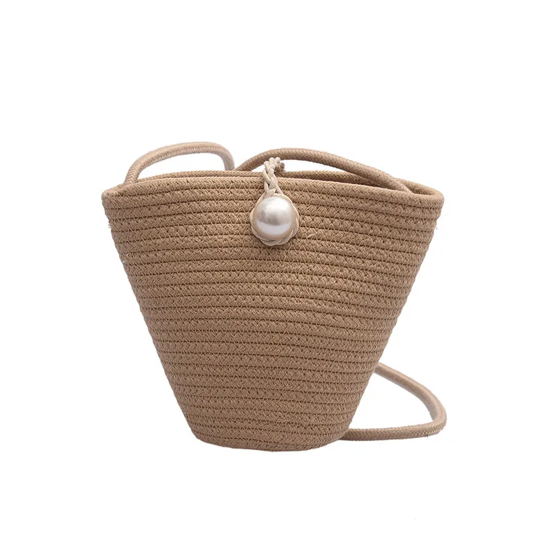 

MORI Series Weaving Bucket Bag WOMEN'S Bag New Style 2019 Summer Straw Bag Korean-style Versatile Crossbody Bag