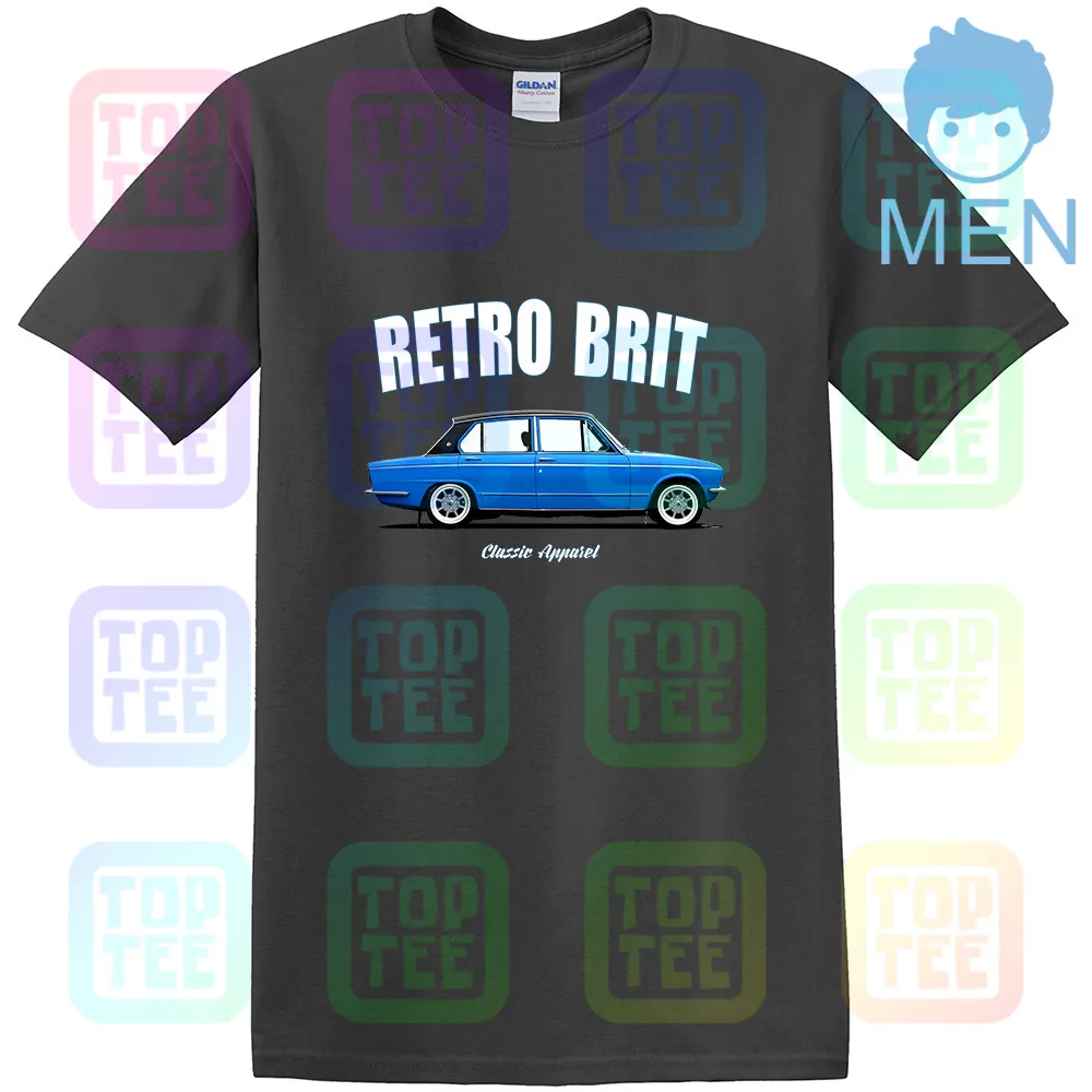 Темно-серый Футболка TRIUMPH DOLOMITE SPRINT. В ретро-стиле Брит. Классических автомобилей. Модифицированный. В британском стиле - Цвет: Темно-серый