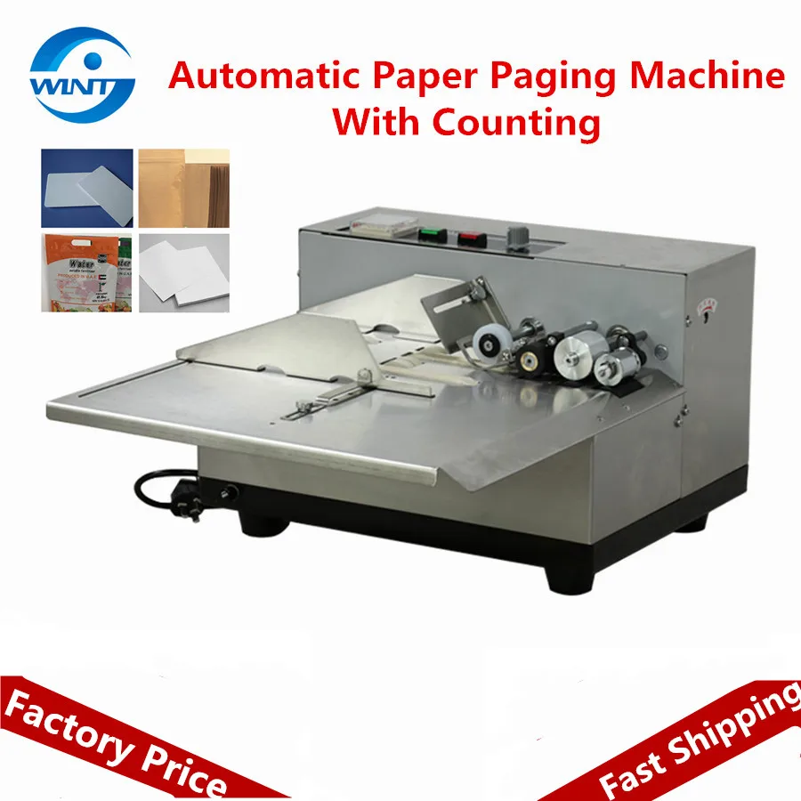 US $315.00 Automatic Paper Paging Machine With Counting For Cards Bags LabelsCan Be Online InstallInk Jet Printer