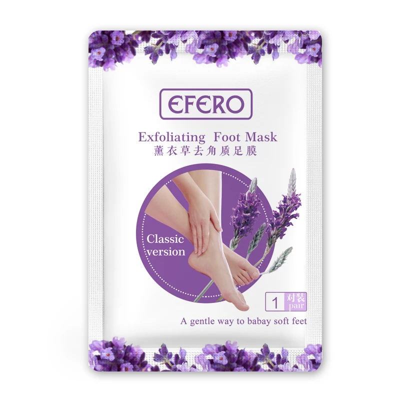 efero 7pair Lanvender Tender Exfoliating Foot Mask Skin Care Peeling Dead Skin Feet Mask Pedicure Socks Foot Cream for Heels