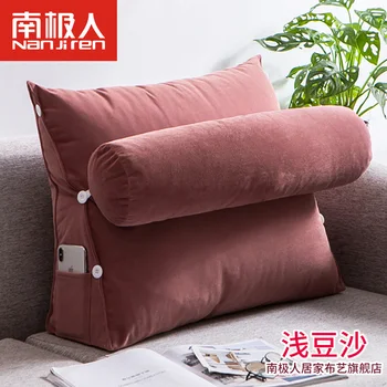 

Sofa Bedside Cushion Neck Pillow Support Triangular Chair Lumbar Support for Office Bed Large Backrest Pillow for Bed Gift FK239
