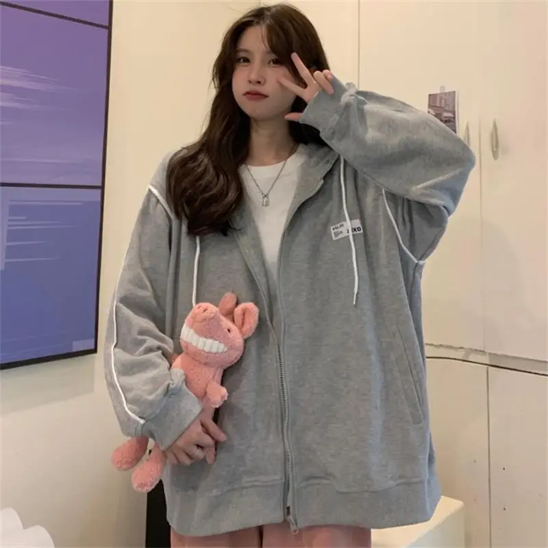 

Женский Свободный свитшот с надписью в Корейском стиле, Повседневная Толстовка в стиле Ins, Свитшот в японском стиле Харадзюку, винтажная одежда в стиле ольччан