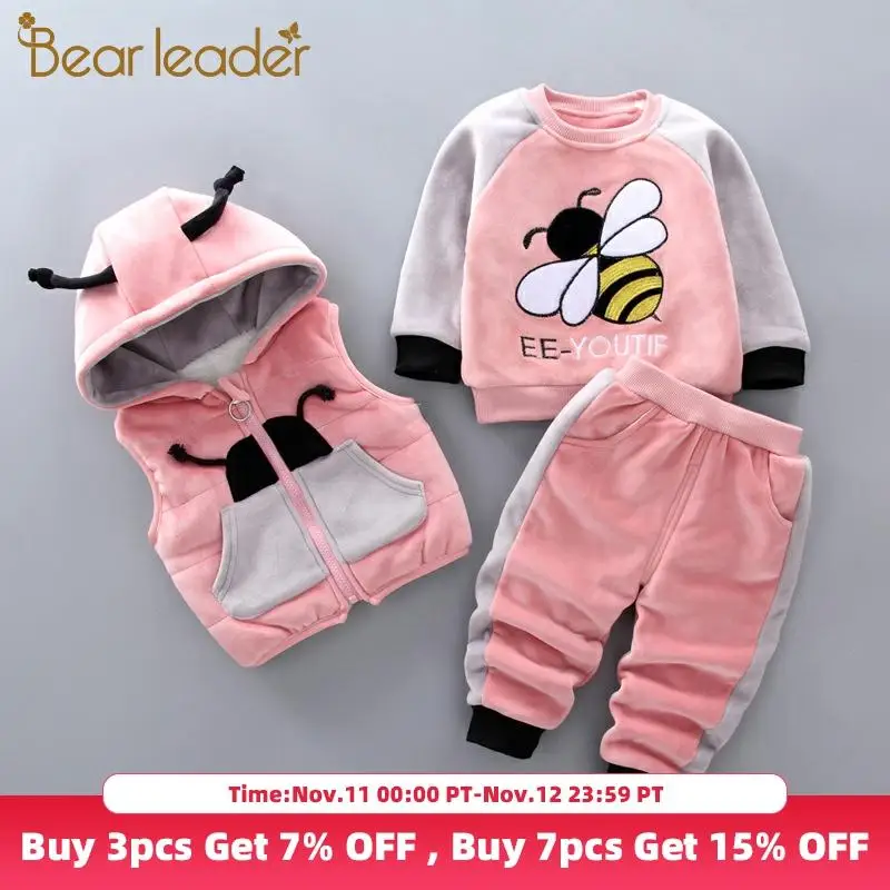 

Bear Leader Girls Clothing Sets 2020 New Cartoon Bee Fashion Ouftits Kids Baby Boys Sweet Clothes Toddler Baby Suits 1 4 Years
