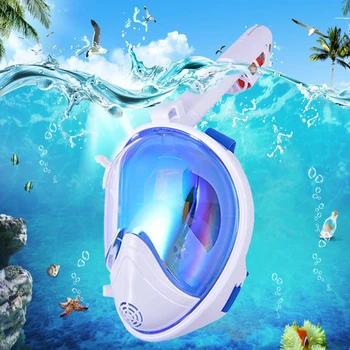 

2018 NEW Full Face Snorkeling Masks Panoramic View Anti-fog Anti-Leak Swimming Snorkel Scuba Underwater Cheap Diving Mask GoPro