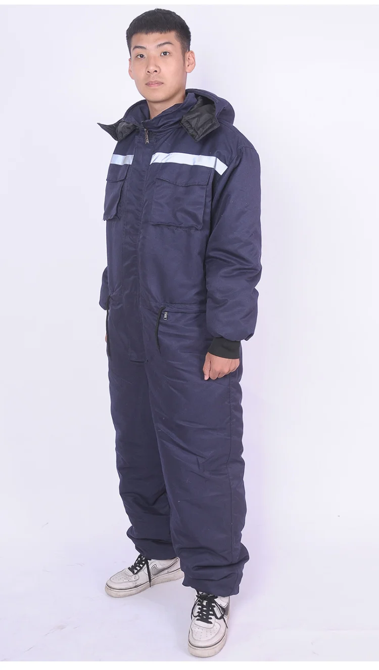 Зимняя рабочая одежда, утепленный комбинезон на талии с молнией, антифриз, холодное, для мужчин и женщин, на открытом воздухе, ТермоЗащита, защитная униформа