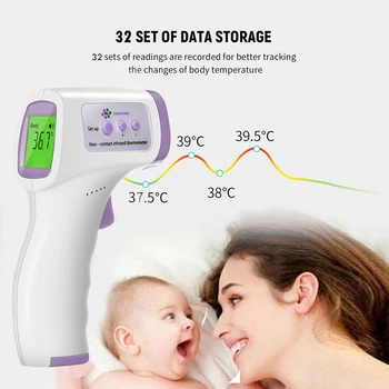 

Digital Forehead Thermometer Infrared Thermometer Non-contact High Sensitivity Body Temperature Measurement Meter for Adult Baby