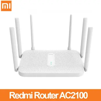 

Original Xiaomi Redmi AC2100 router 2.4G / 5GHz dual frequency wireless Wifi 128M RAM Game With 6 High Gain Antennas