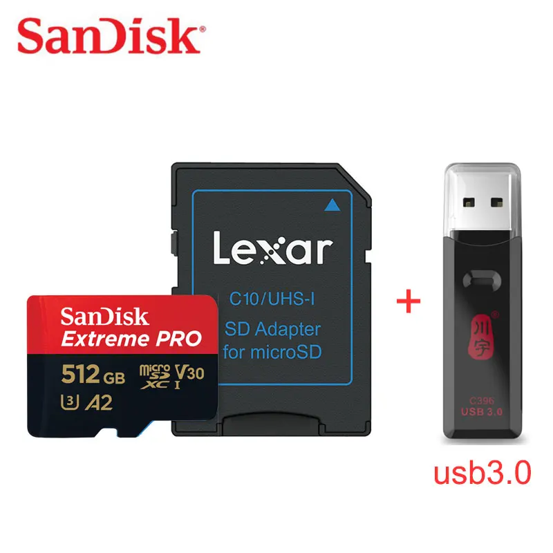 Original Sandisk Extreme Pro Uhs I A2 V30 New Tf Micro Sd Card Phone Memory Card Drone Motion Camera Card 512gb 400gb 256gb 32gb Micro Sd Cards Aliexpress