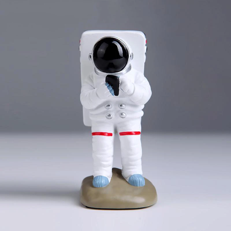 Creative Penholder Mobile Phone Stand Resin Astronaut Home Decoration Office Desk Practical Desktop Holder Phone Accessories