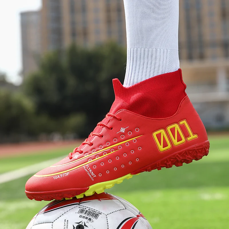 

New Luxury Turf Men Football Shoes High Top Soccer Mens Sneakers Unisex Football Sock Shoes Women Brand Women Soccer Shoes
