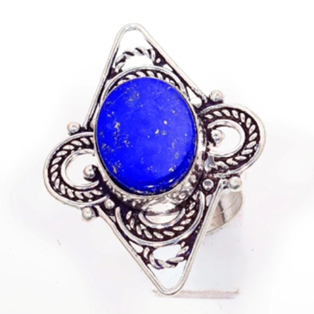 Серебряное кольцо Lapis Lazuli покрытое медью размер США 8. R5786 | Украшения и аксессуары