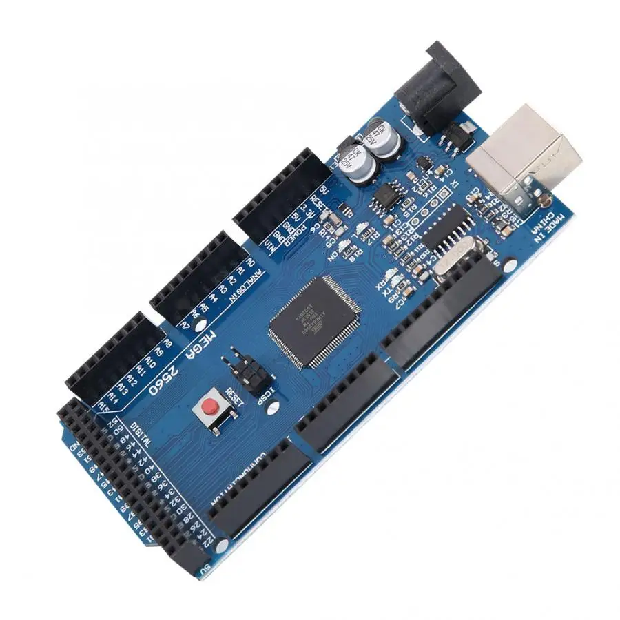 Модуль микроконтроллера Mega2560 R3, Оптимизированная версия с usb-кабелем, плата микроконтроллера