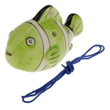 2 шт 6 отверстий форма рыбы керамическая окарина гончарная флейта для детей детский музыкальный подарок