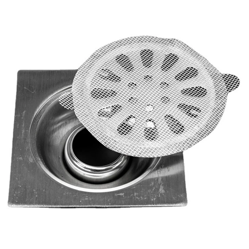 Shower Drain Catcher Hair Drain Catcher Hair Drain Filter Floor Drain Hair Filter Floor Drain Hair Catcher Drain Hair Catcher 10PCS Round Disposable Shower Drains Hair Catcher Mesh Stickers Bathroom Bathing Shower Hair Stoppers Catchers Net Accessories