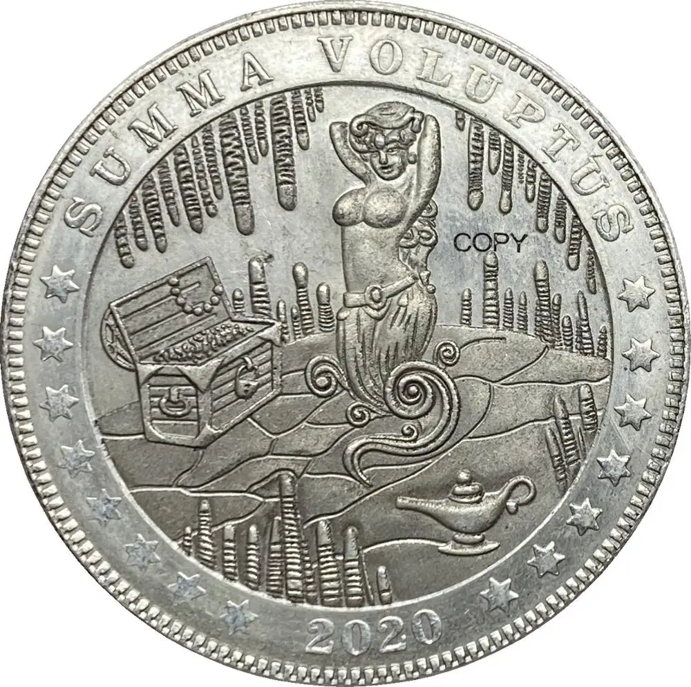 United States Of Kingdom 2020 Hobo Nickel Morgan Dollar Cupronickel Silver Plated Copy Coins | Дом и сад