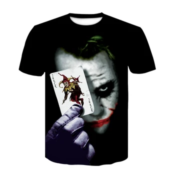 

Harajuku 3D Joker T-shirt Fashion Summer T shirt Men Women Casual Anime Suicide Squad Poker Superhero 3D Full Printed Tops Tees