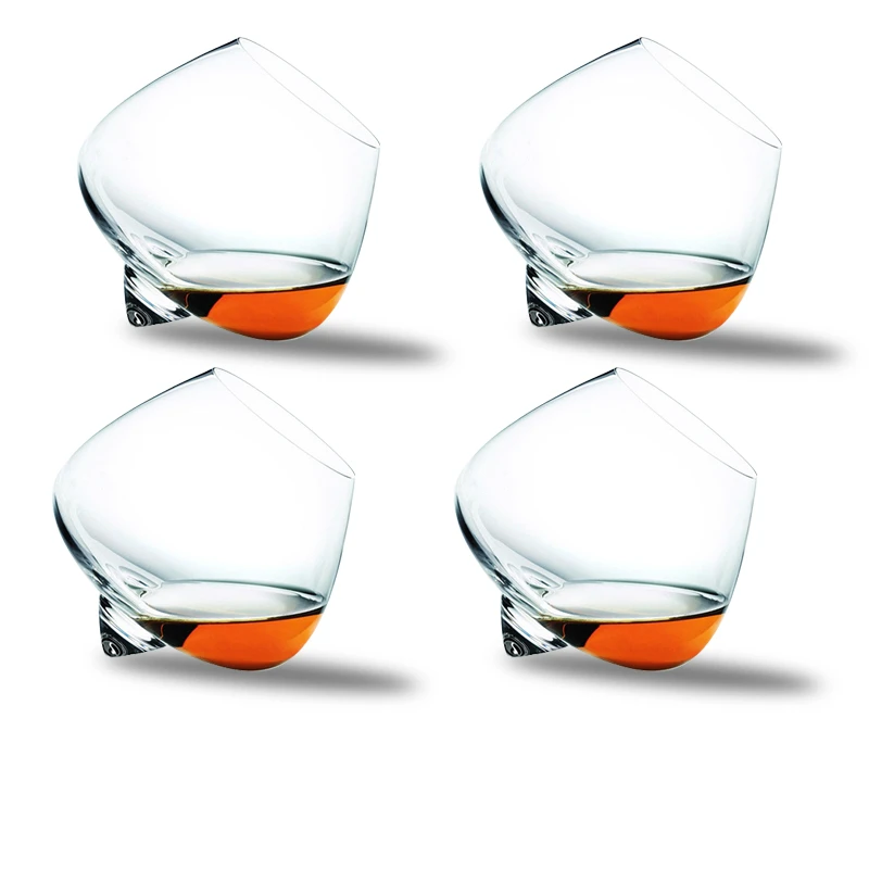 Velocity Wine Glass Rotating High Belly Beer Whiskey Brandy Cocktail  Drinking Wine Cup Tumbler Down Drinkware Glass 