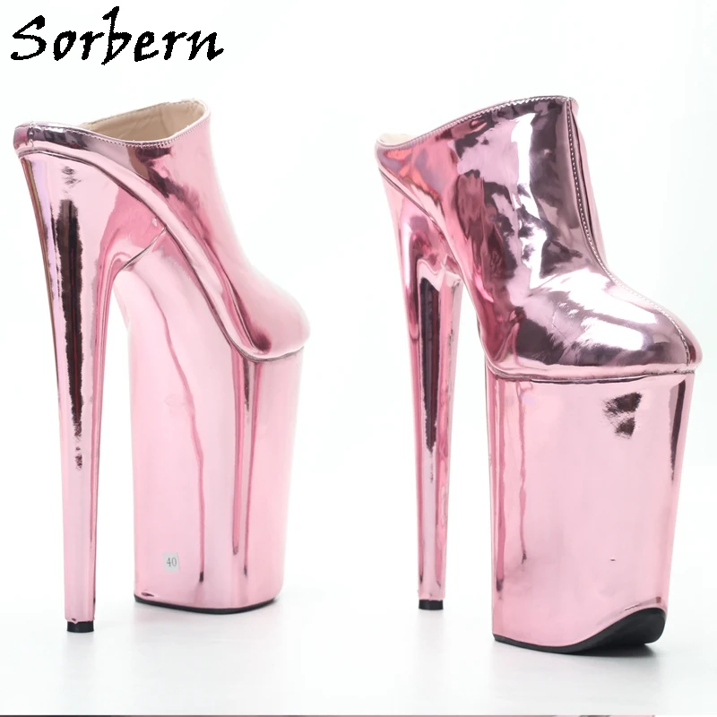 pink metallic pumps
