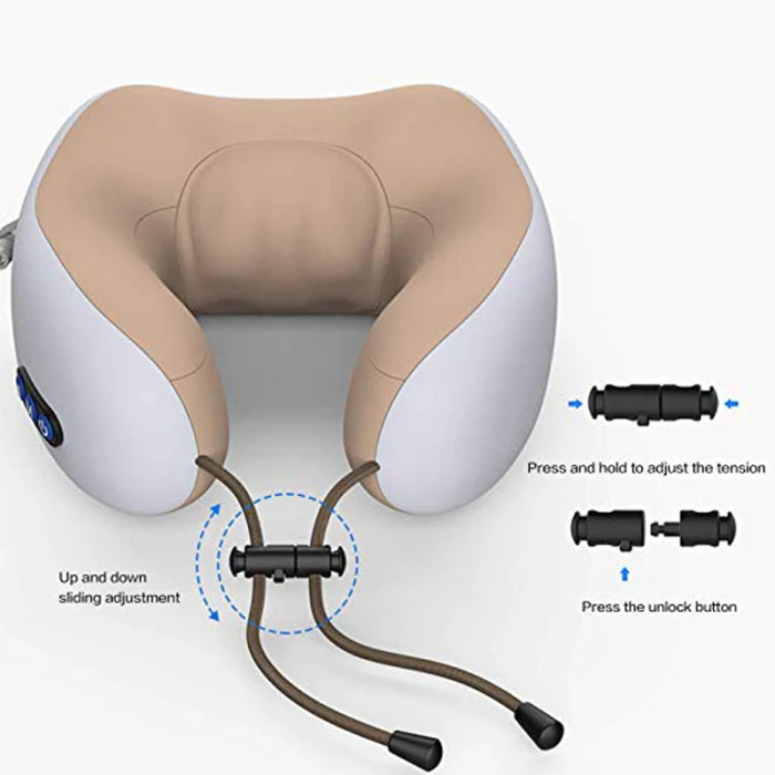 Электрическая Массажная подушка для шеи Memory Foam 3D разминающая Подушка с нагревом для путешествий автомобиля DC88