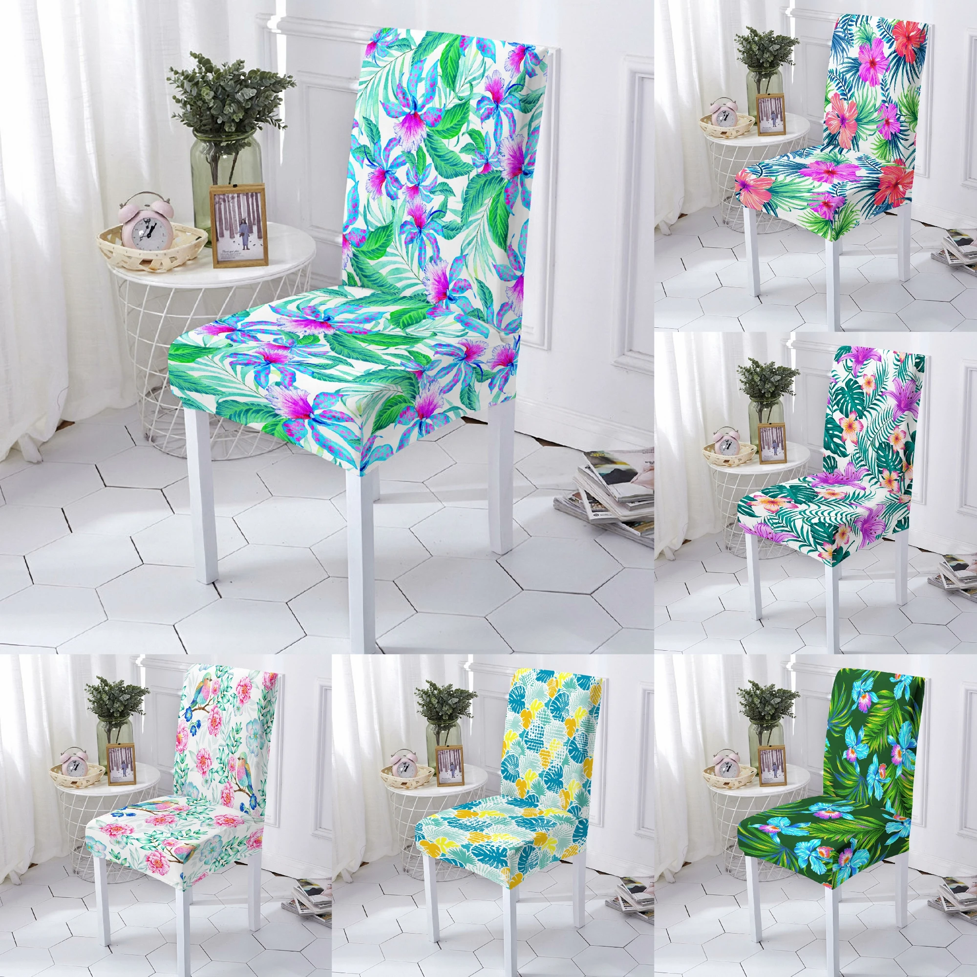 Stretch Chair Cover Restaurant Elastic Slipcover Hotel Removable Seat Case Cover 