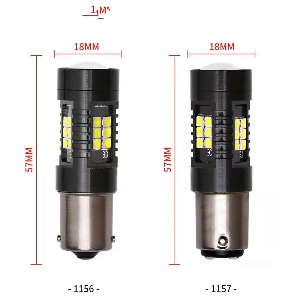 2 шт. P21W светодиодные лампы 1156 BA15S светодиоды 21 3030SMD лампы для автомобильных фар обратная лампа Белый Желтый Янтарный красный R5W 12 в автомобильный указатель поворота