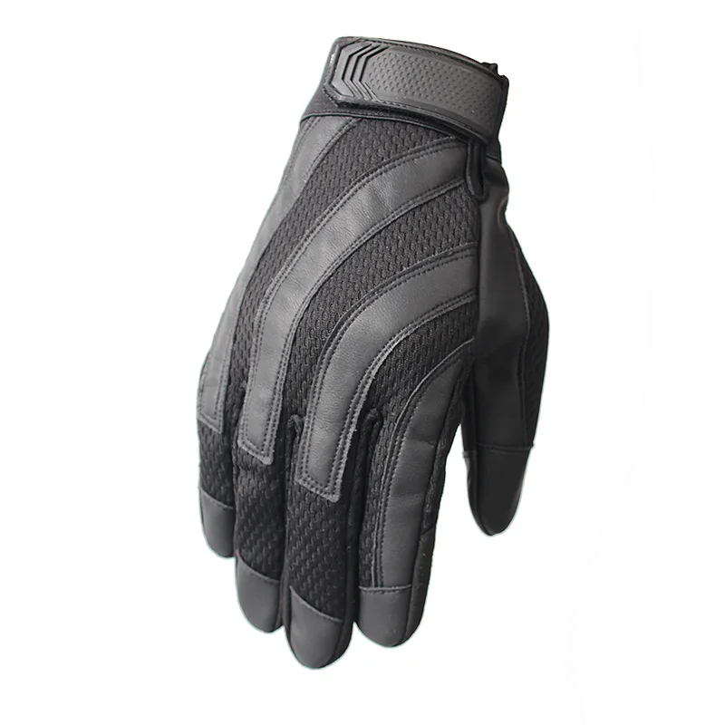 Перчатки для мотогонок мужские тактические перчатки зимние военные армейские противоскользящие перчатки для спорта на открытом воздухе велосипедные перчатки на полный палец - Цвет: Черный