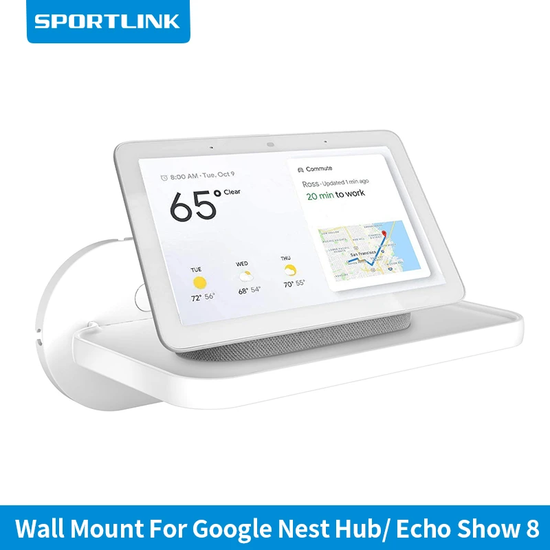 SPORTLINK soporte de pared para Google Nest Hub, soporte para Alexa, Echo  Show 8, 1ª y 2ª generación, gestión de cables integrada|Accesorios de  altavoces| - AliExpress