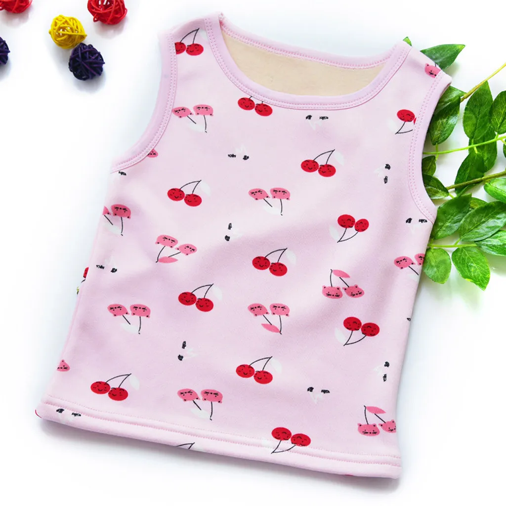 Cute Autumn Winter Baby Warm Thick Vest Toddler Baby Kids Boys Girls Winter Warm Cartoon Coat Outwear Clothes Waistcoat Clothes