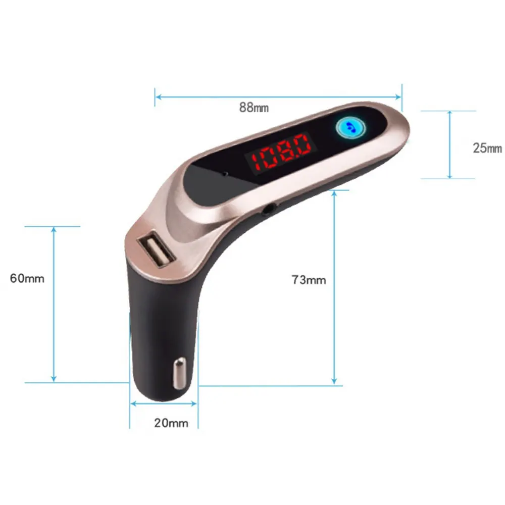 Автомобильный Bluetooth Mp3 Bluetooth автомобильный комплект беспроводной Bluetooth автомобильное зарядное устройство Aux fm-передатчик 12-24V 5 V/2.5A Многофункциональный