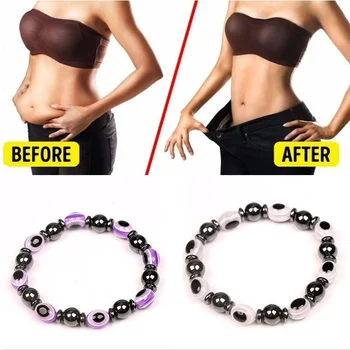 Slimming bracelet Magnetically Linked with Healing Bead Elastic Bracelets are suitable for men and women to lose weight. 1