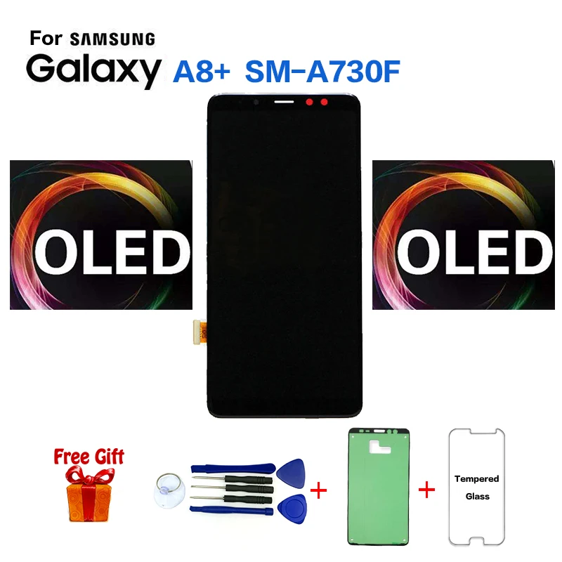 OLED дисплей для samsung A8+ A730 SM-A730F ЖК-экран Замена для samsung A8+ SM-A730X ЖК-дисплей