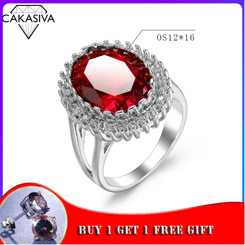 

Rectangle Vintage Red Ruby Rings For Women New Fashion Gemstone Silver 925 Jewlery Ring Wholesale Party Gifts
