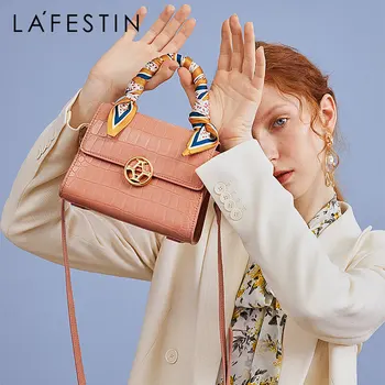 

LA FESTIN Bag2020 new wave spring and summer wild one-shoulder messenger crocodile pattern female bag fashion portable small bag