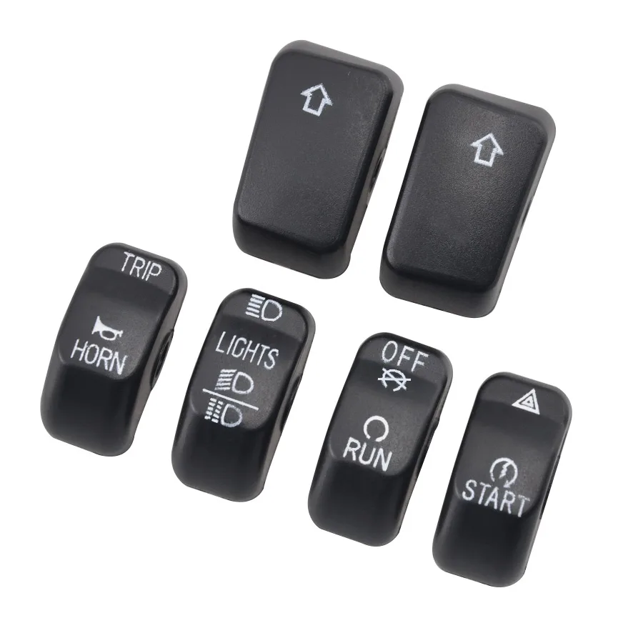 Black Chrome Switch Caps Button Cover 