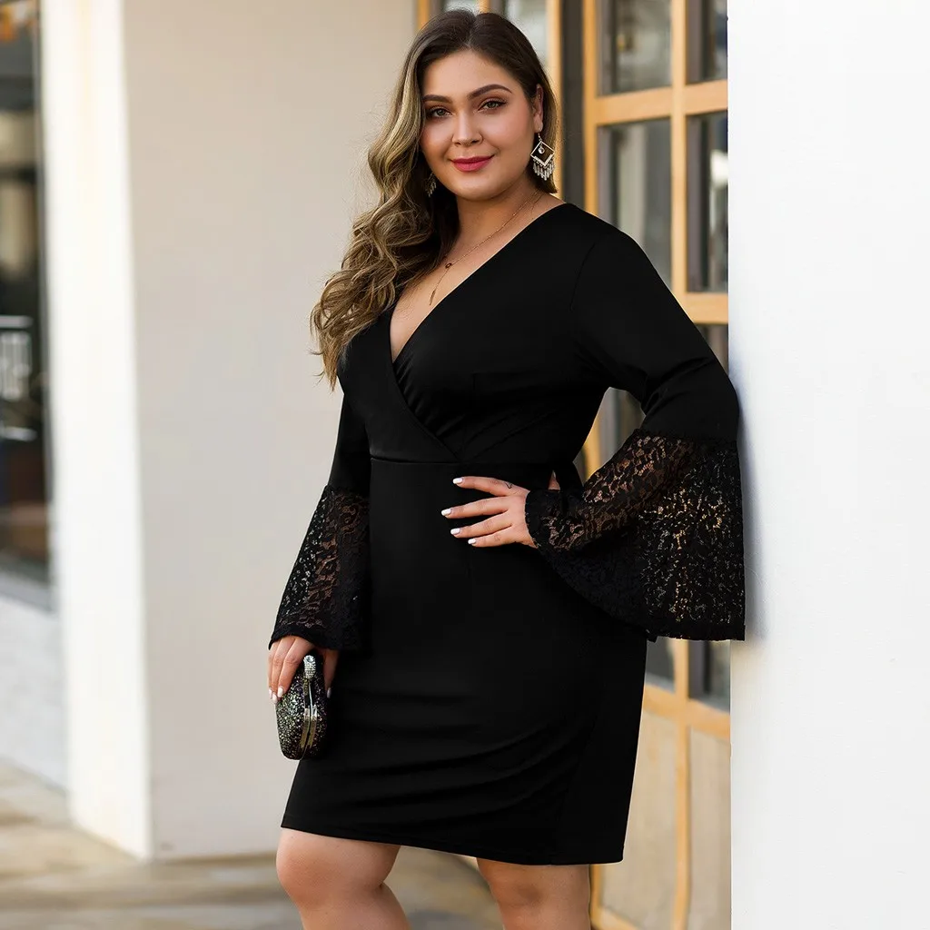 Платье С Кружевными Расклешенными Рукавами Купить