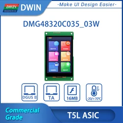 Dwin módulo de exibição lcd tft uart inteligente 480*320 hmi, módulo para stm32 esp32, painel de tela sensível ao toque com placa de controle