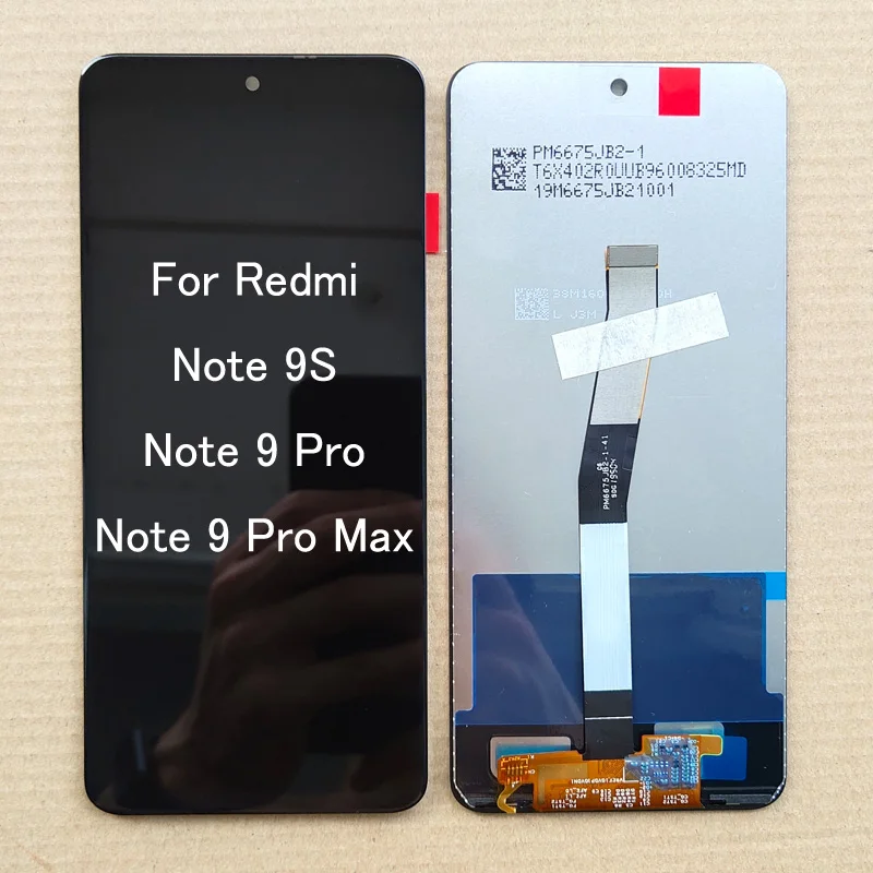 ЖК-дисплей 6 67 дюйма для Xiaomi Redmi Note 9 Pro / Max 9S сенсорный экран с дигитайзером в сборе