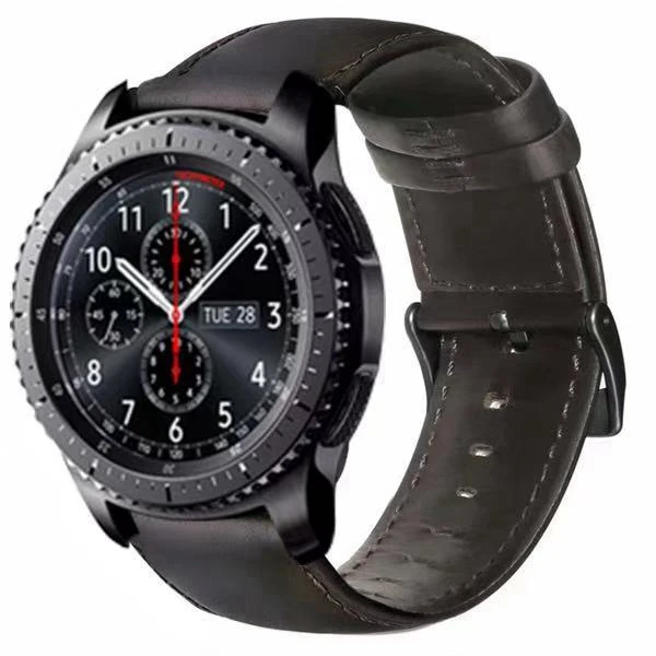 Общий Для samsung S3 Classic gear sport S2 Band galaxy watch active 40 мм 44 мм huami amazfit gtr ремешок Bip huawei GT 2 42 46 мм - Цвет ремешка: dark brown