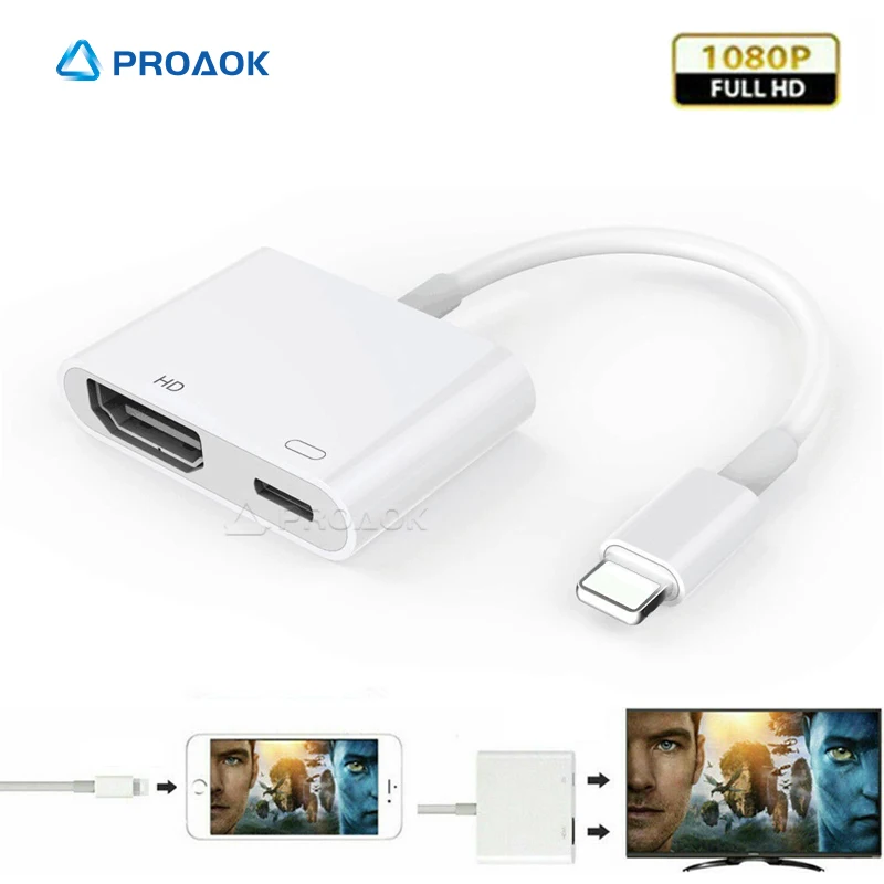 Адаптер Lightning/HDMI для iPhone 13 12 11 X 7 8 | Мобильные телефоны и аксессуары