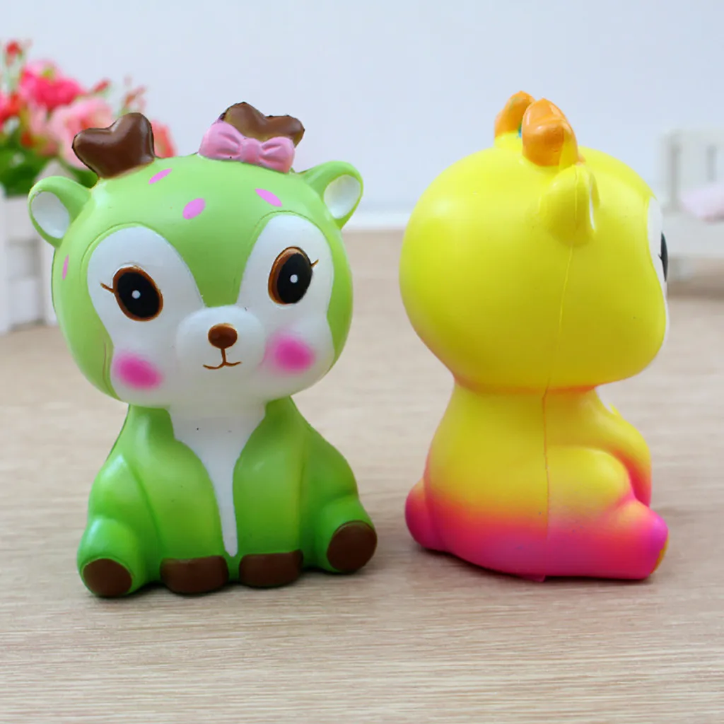 Игрушка для снятия стресса, игрушки Kawaii Squeeze игрушки Мягкий Симпатичный вязаный жакет «Олень» для снятия стресса с ароматом супер медленно поднимающийся ToyW806