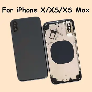 

Back Cover For iPhone XS X Back Glass Battery Cover Door Rear Housing Case For iPhone XS Max Middle Frame+Back Glass Replacement
