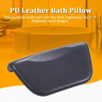 

Bathroom Head Rest Home Bathtub Spa PU Leather Bath Accessories Anti Slip Neck Support Suction Cup Comfortable