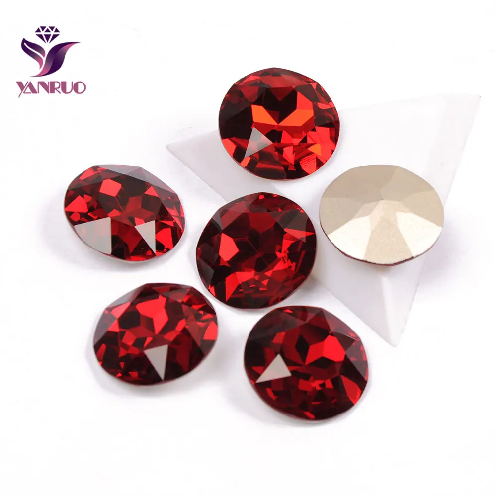 YANRUO 1201 круглые 27 мм Необычные камни для шитья камней и кристаллов DIY Ювелирные изделия большие стразы с бриллиантами для одежды - Цвет: Siam