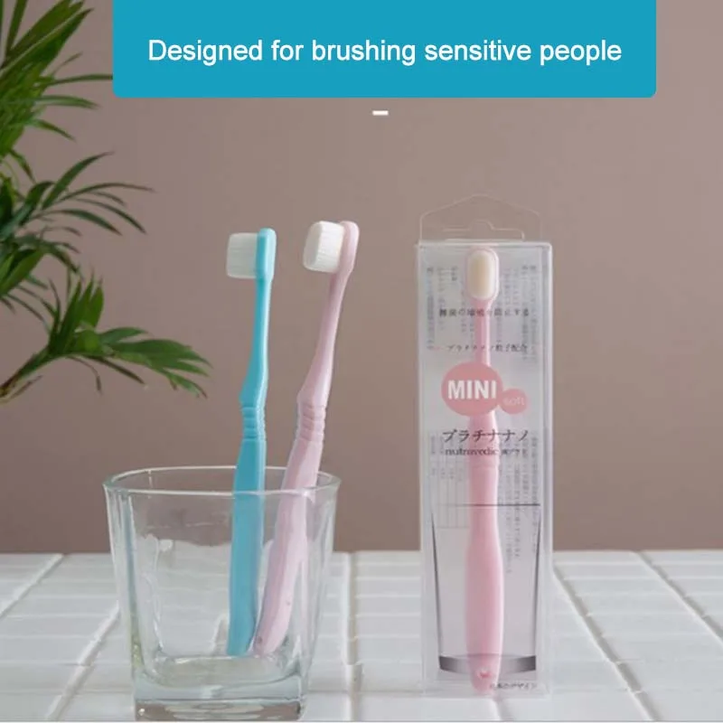 Extra Soft Toothbrush For Sensitive Gums, Micro-Nano Manual Toothbrush with 20000 Soft Floss Bristle for Gum Care