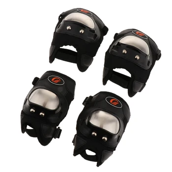 

2 Pair Motorcycle Riding Anti-fall Knee Elbow Protector Guard Short Pads