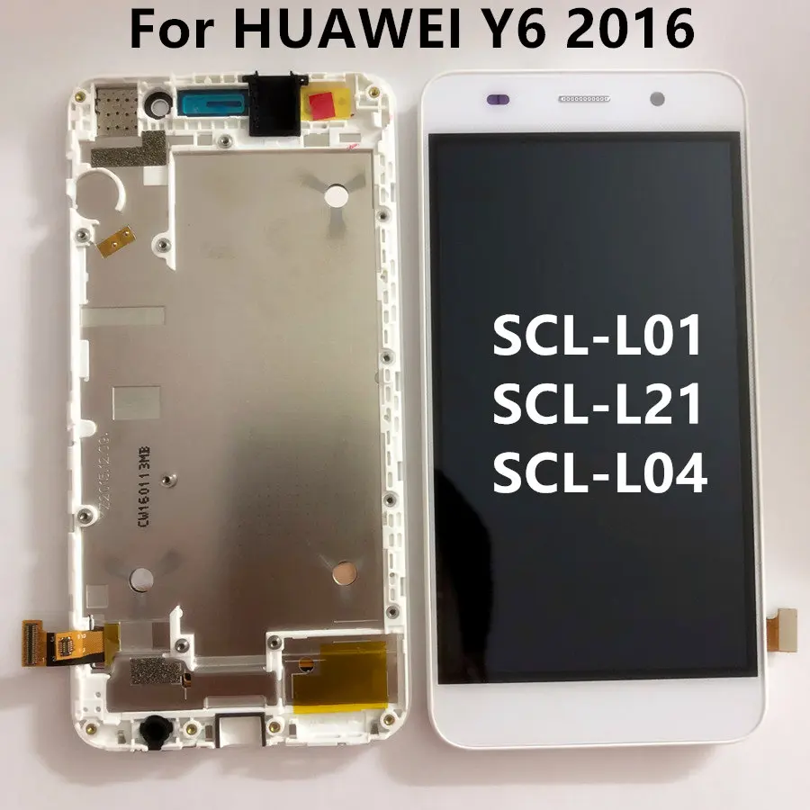 

Replacement Screen For HUAWEI Y6 2016 LCD Display Digitizer Touch Screen Assembly With Frame Honor 4A SCL-L01 SCL-L21 SCL-L04