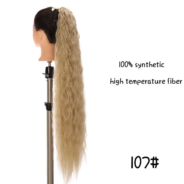MSTN 30-Inch Synthetic Hair Fiber Heat-Resistant Straight Hair With Ponytail Fake Hair Chip-in Hair Extensions Pony Tail Wigs J107