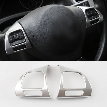 

For Tiguan 2009 2010 2011 2012 2013 2014 2015 ABS Matte Steering Wheel Decoration Cover Trim accessories car styling 2pcs