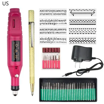 

53Pcs/Set Mini Electric Engraver Pen Adjustable Speed DIY Engraving Tool Kit
